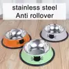 Anti-dumping Cat Bowl Steel Pet Bowl Non-slip Base Neck Spine Protection Easy-to-clean Dog Bowl Pet Feeding Tool 3