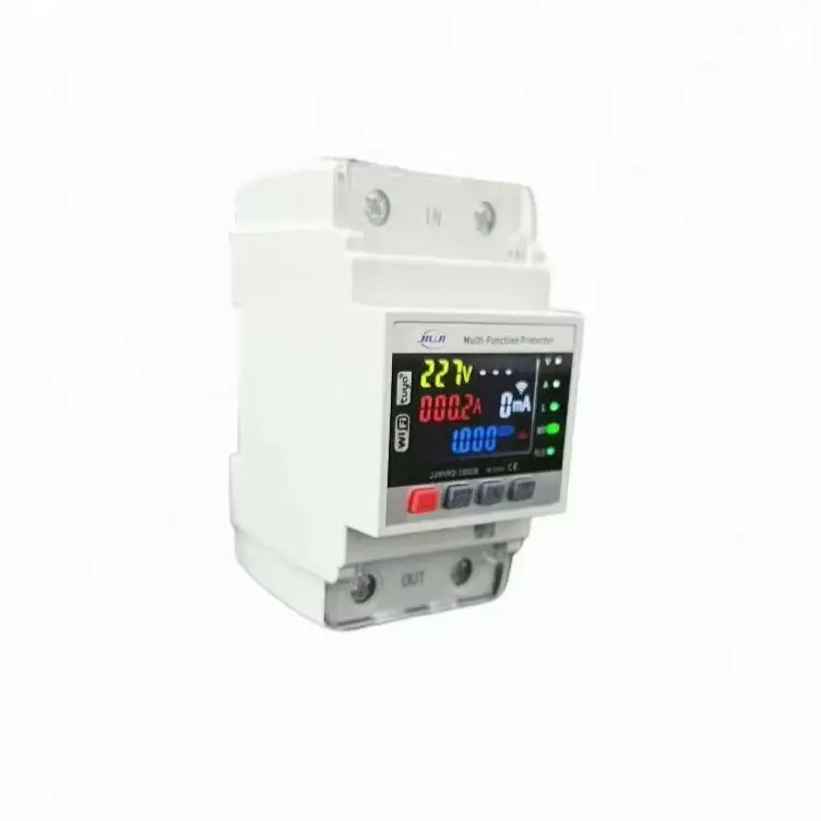 Smart WiFi DIN-Rail Protector with LCD Display and Auto-Reset