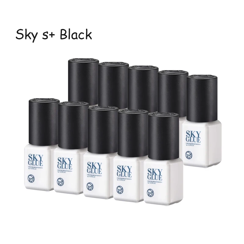 Eyelash Extensions Sky Plus Glue Original Korean Black Cap Waterproof  Hypoallergenic 1s Dry 50 Days Long Last Time Makeup Tools 4