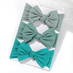 Baby Girls' Autumn Knitted Bow Headband Set - Soft Turban Hair Accessories (FD3571 - 3V)