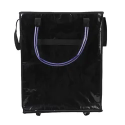 Durable Rolling Tote Bag with Waterproof Design and Reinforced Handles (Black)
