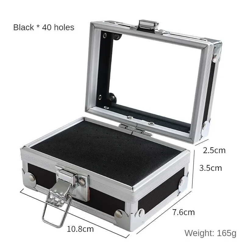 Nagelbohrer Aufbewahrungsbox – 10-Loch-Organizer, Transparent, Für Nagelbohrer, Schleifbits & Maniküre-Werkzeug, 10x9,8x10,3 Cm