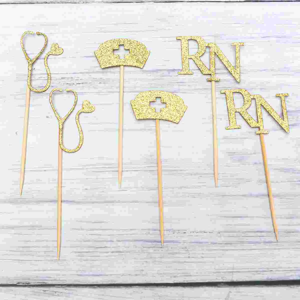 

Nurse Themed Cake Picks Creative Nursing School Cupcake Picks Party Dessert Topper Cake Decor