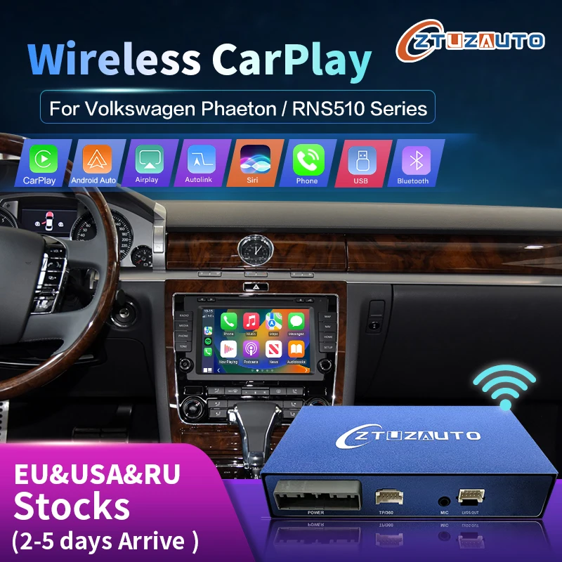 

Wireless Apple CarPlay For Volkswagen Magotan Tiguan Passat RNS510 Series / Phaeton Android Auto Mirror Link Front/Rear Camera