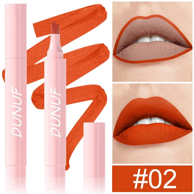 thumbnail image 1 of 5 Colors Lipstick Pencil Matte Velvet Waterproof Long-lasting Non-stick Cup Lip Stick Sexy Rose Red Orange Lip Liner Makeup, 1 of 4