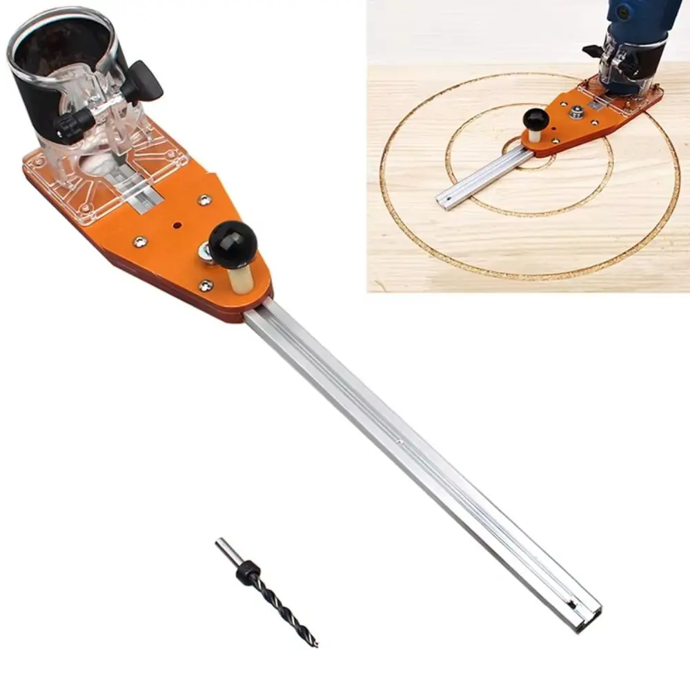 조정 가능한 가이드 트리밍 머신 인체공학적 볼 핸들 고정 볼트 라우터 원형 커터 밀링 템플릿 정밀도