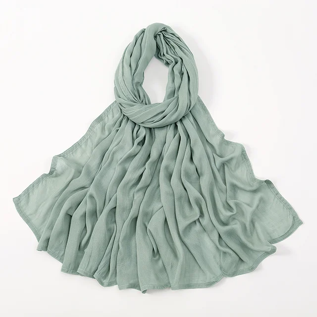Nouveau Hijabs musulmans pour femmes écharpe mince châles unis Femme Musulman doux Viscose rayonne foulard islamique Turban bandeau 190x85 cm