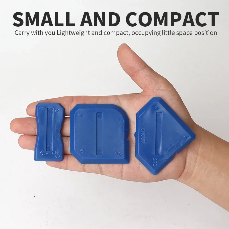 Scraper Tool Kit Scraper Tool Set Silicone Scraper Caulking Finisher Tool Silicone Sealant Tool Silicone Caulking Set Scraper Cleaner Scraper Tool 4/5PC Silicone Applicator Scraper Sealant Smooth Remover Tool Spreader Finish Kit Caulk Tile Grout Applicator Edges Cleaner