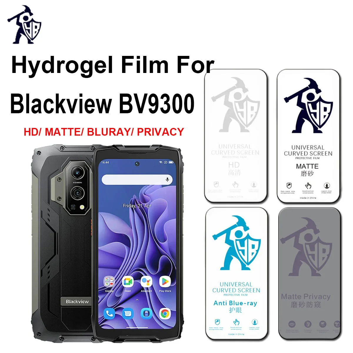 

2 шт., антишпионская Защитная пленка для Blackview BV9300, защитная пленка для HD-экрана Blackview BV9300, матовая Защитная Гидрогелевая пленка