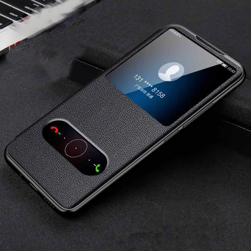 For Honor 90 Case Luxury Leather Double Window View Flip Cover for Honor 90 5G Honor90 Pro Book Case Shockproof Bag
