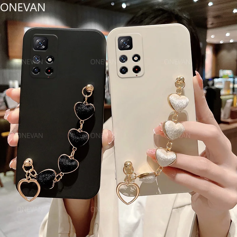 

Чехол для Redmi Note11, роскошный силиконовый чехол на запястье с цепочкой, плюшевый чехол для телефона Xiaomi Redmi Note11, 11S, 10, 10S, 10C, 9A, 9C, 9T, 8T, 8Pro, чехол
