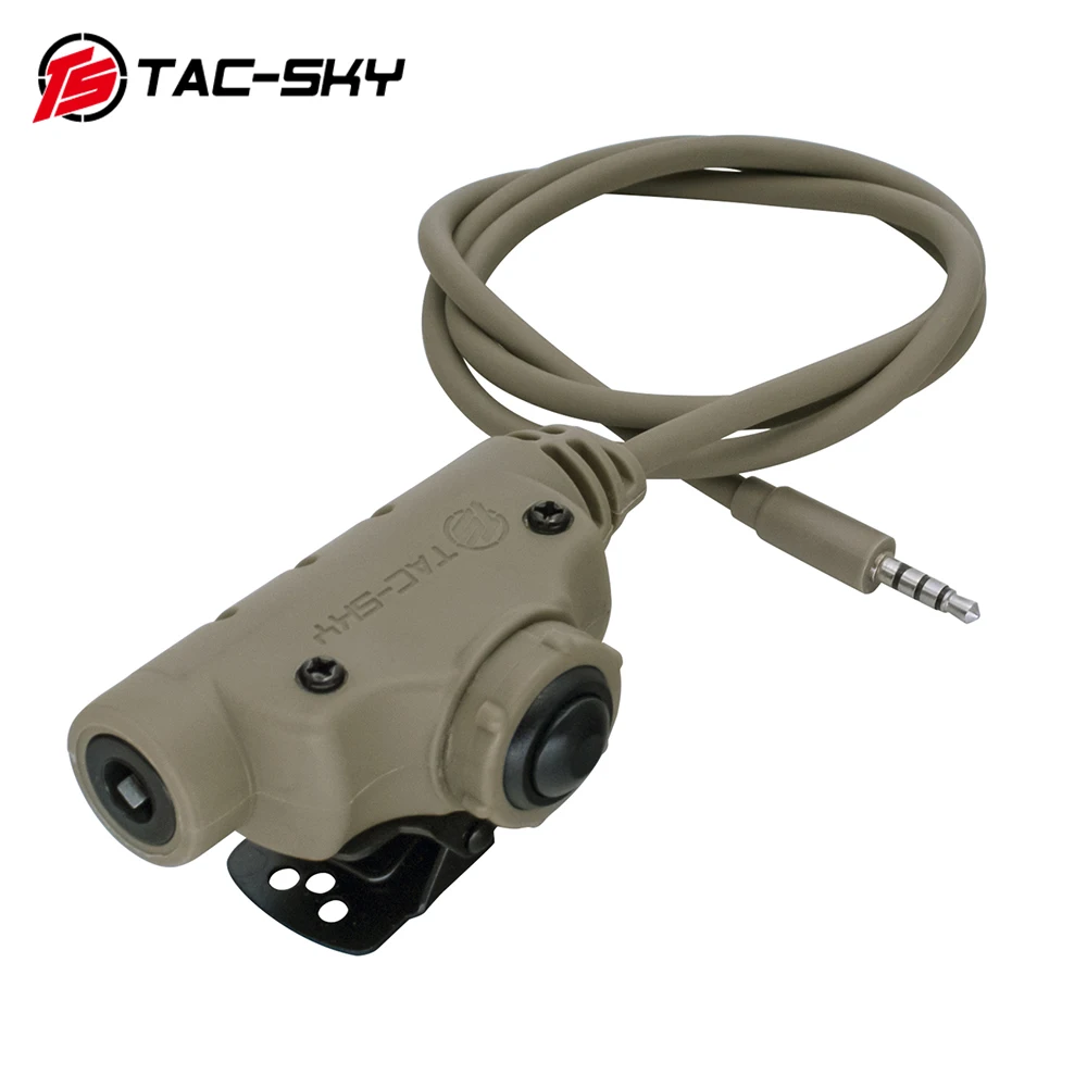 TS TAC-SKY Tactical Headset PTT Plug 3.5mm Adapter Tactical Push to Talk Phone PTT U94 V2 PTT Compatible with PELTOR COMTAC