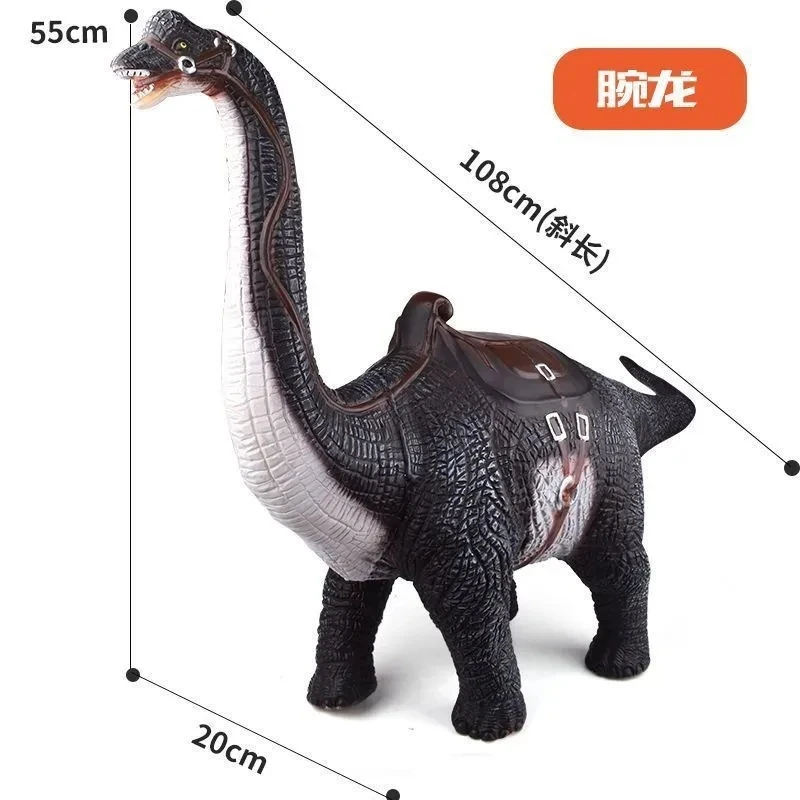 thumbnail image 1 of Juguete de dinosaurio de goma suave de simulación de gran tamaño, modelo animal de dinosaurio Tyrannosaurus Rex Triceratops Brachiosaurus para niño, 1 of 5