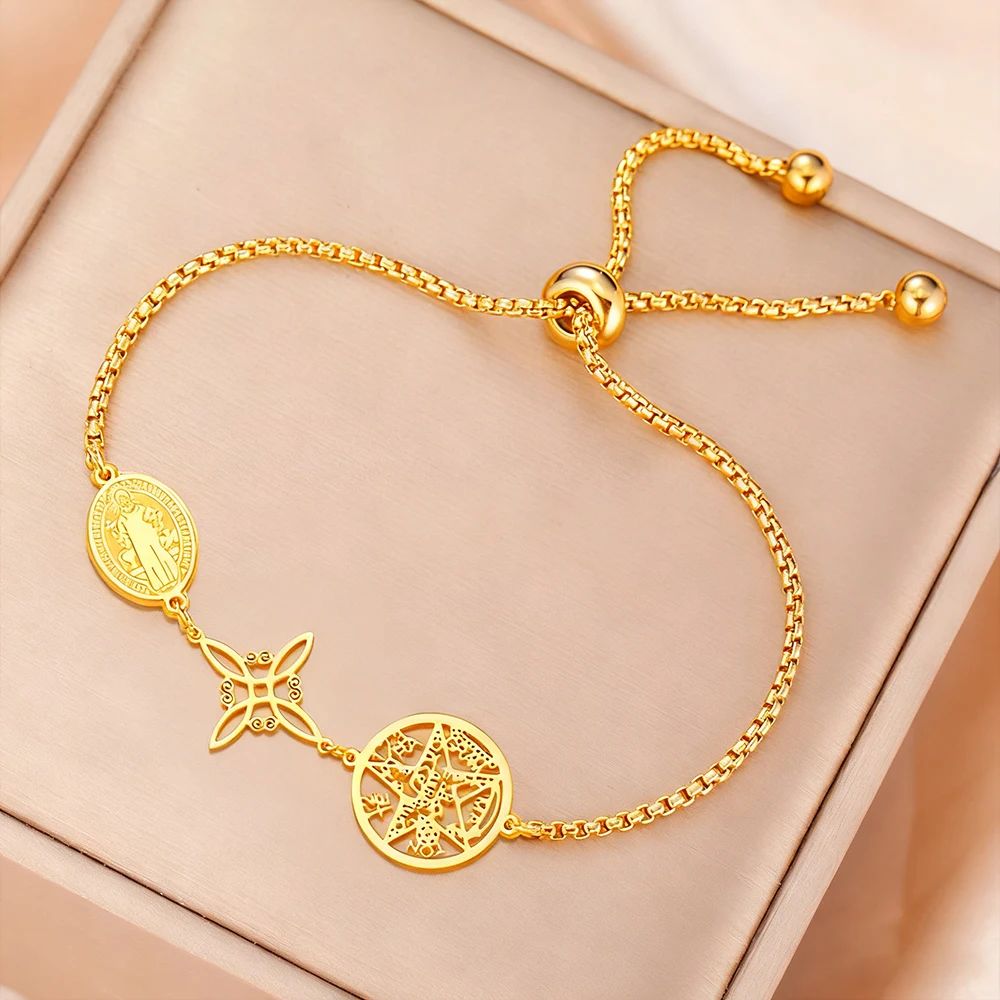Stainless Steel Triple Protection Charm Bracelet