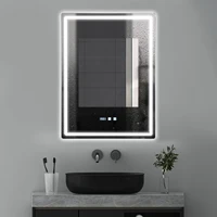 Led Bathroom Mirror With Light Bathroom Mirror With Light Clock Time Dimmable Anti Clock Mirror Smart Mirror - Image 3