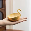 European style light luxury brass creative swan storage bowl tea table snacks dried fruit tray decorative ornaments jewelry dish 2