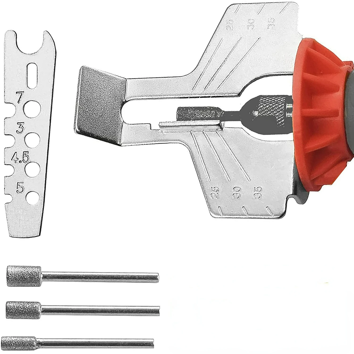 Chainsaw Sharpening Kit 5Pcs Chain Saw Blade Teeth Sharpener Set Angle