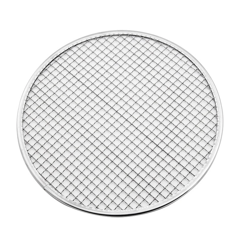 BBQ Net Stainless Steel Camping Grill Grate Mesh Pads Square Round Grilling Net Fire Cooking Outdoor Travel Picnic Firewood Rack