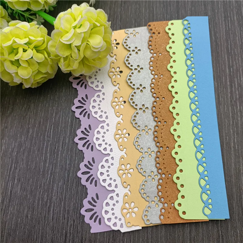 7pcs/Set Lace Cutting Die Scrapbooking Die DIY Album Paper Card Decorative Edge Frame Cut metal cutting dies die cutting plates letter cutting dies embossing cutting die scrapbook die cutter cutting dies