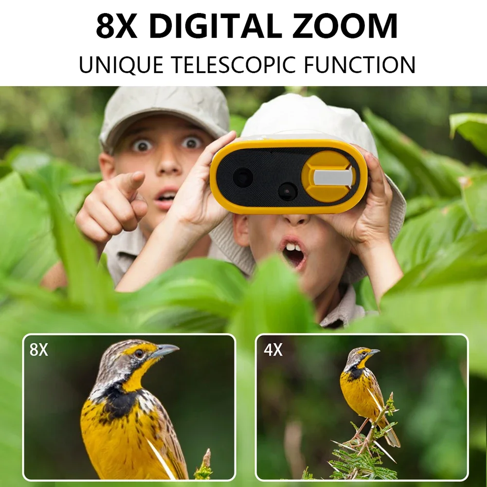 Sb5ceac8cffb143c1adf211d8332e21beZ Lornetka dziecięca 2.4 Cal ekran LCD IPS 1080P lornetka dla dzieci fotografia nagrywanie wideo teleskopy kamery do obserwacji ptaków