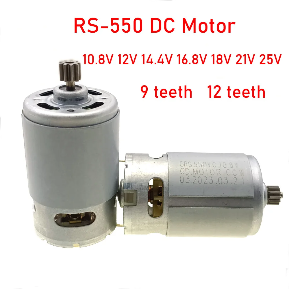 Motor RS550 Para Herramientas Eléctricas | Taladro, Sierra, Destornillador | Voltajes 7.2V A 25V | Repuesto Y Proyectos DIY