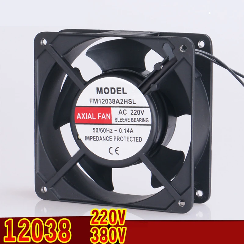 

12038 120mm 12cm AC 220V 380V Axial Flow Fan Radiator Fan Cabinet Fan Kit Continuous Work