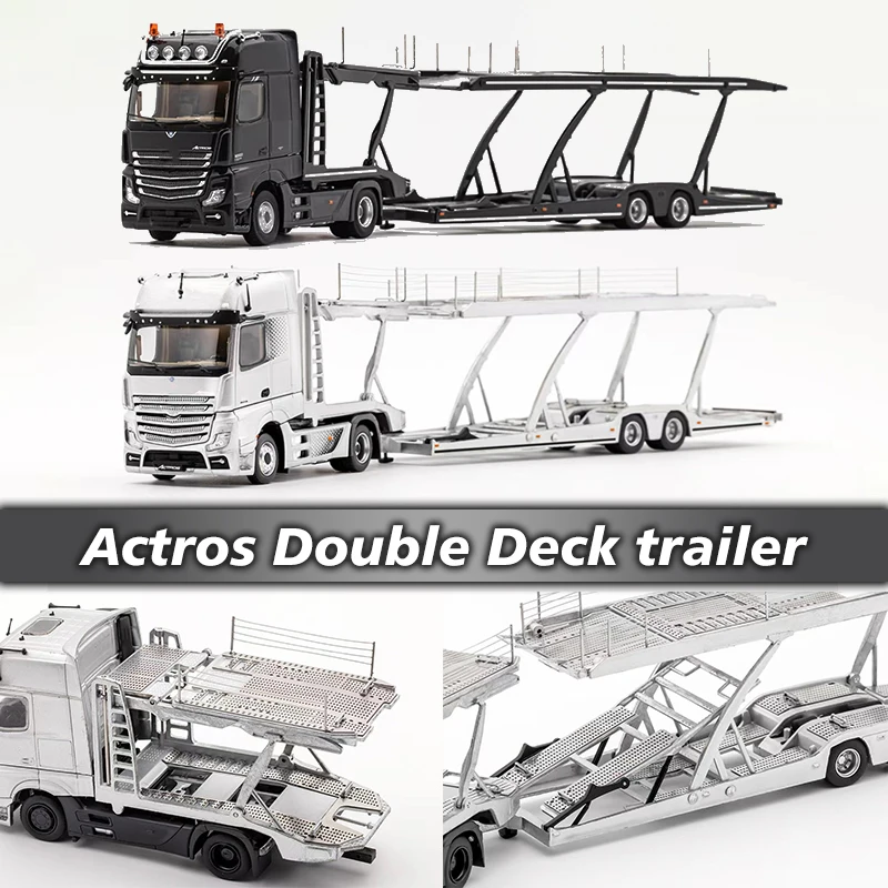 MB Mercedes Benz Actros - Double Decker Trailer - black - GCD 1:64