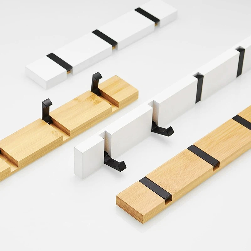 Foldable Bamboo Wall-mounted Clothes Hooks, Door Hangers, Household Coat, Towel Hook Shelf, Bathroom Hanging Rack 3