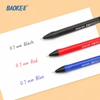 BAOKE B73 Oil Based Gel Pens 0.7mm Writing Triangle Barrel Retractable Ballpoint Pen Black Red Blue Ink Color for Office School 3