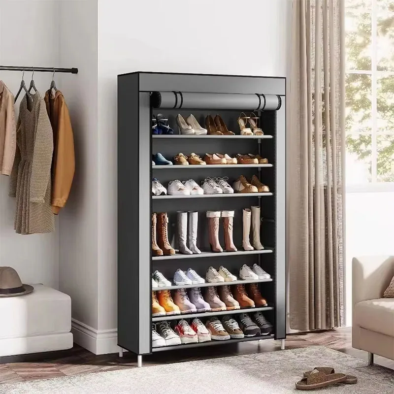 Home corridor living room shoe rack fabric dustproof shoe cabinet economical multi-layer shoe cabinet minimalist furniture - Image 5