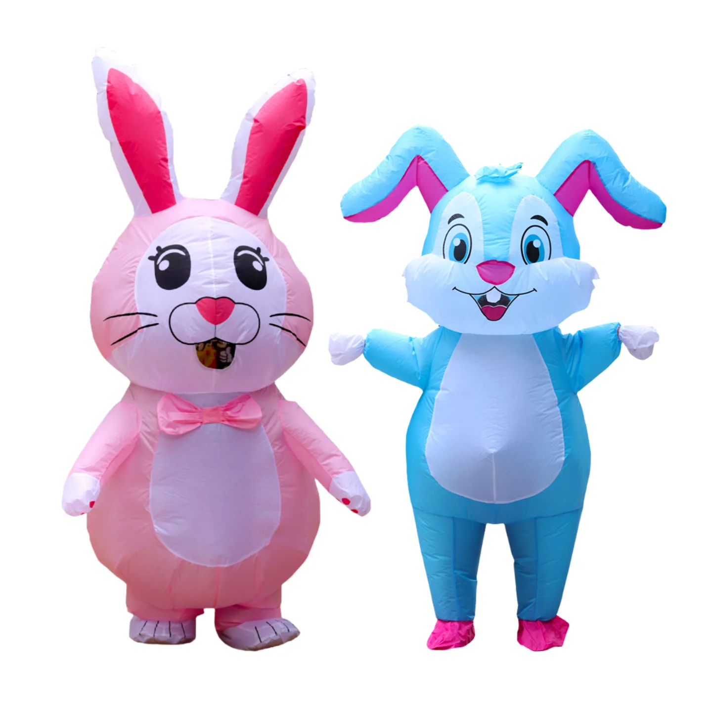 Fantasia de coelho inflável para festa de Halloween – Macacão de coelho  rosa e azul divertido para celebrações de Natal, dramatização de carnaval,  - AliExpress, image size:1440x1440
