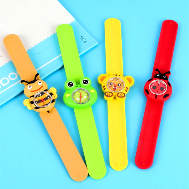 115 Years Old Children Learn Time Clock Watch Kids Slap Wristwatches