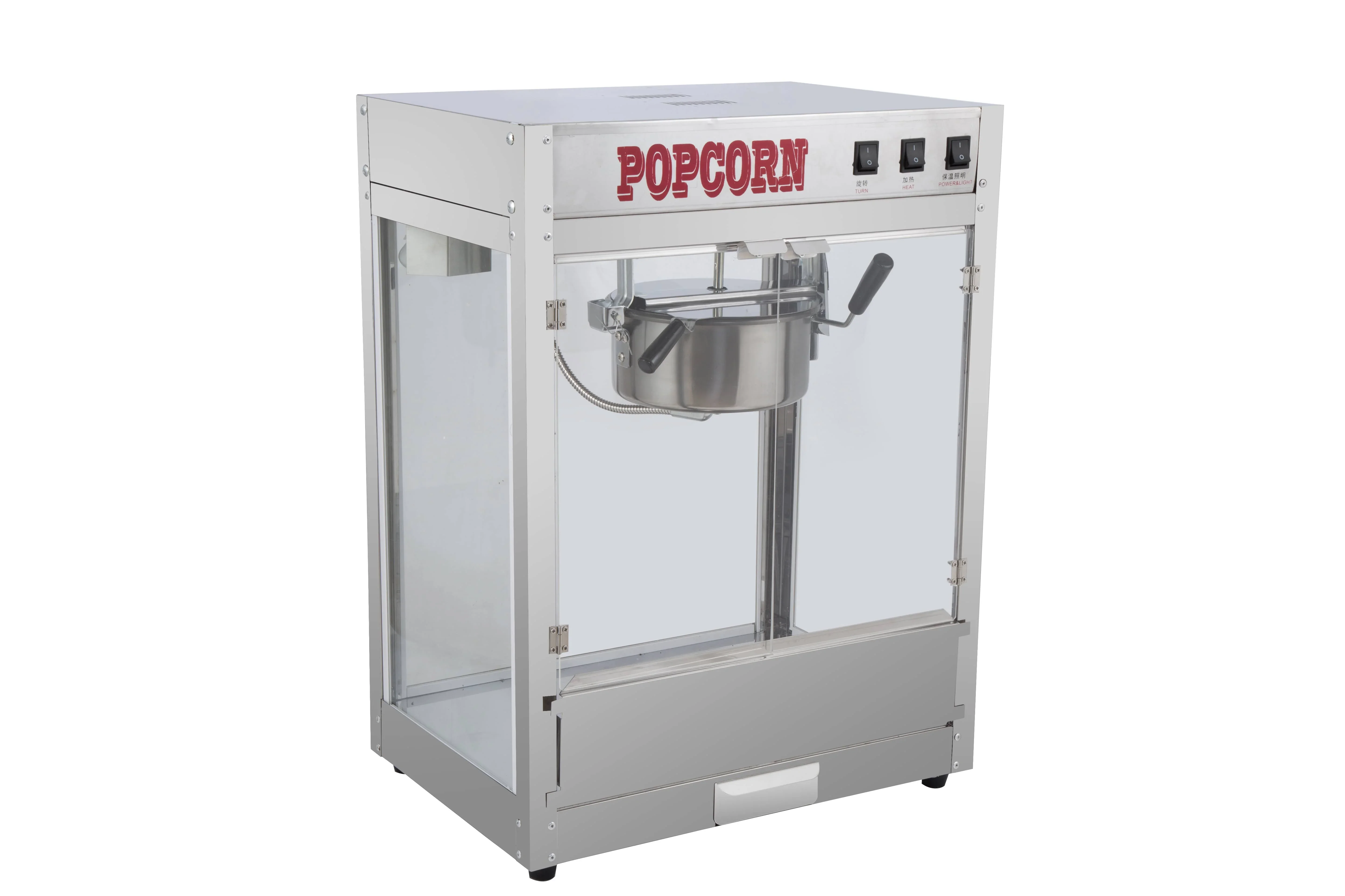 China factory commercial popcorn machine industrial flat top pop corn maker stainless steel 8oz street snack machines