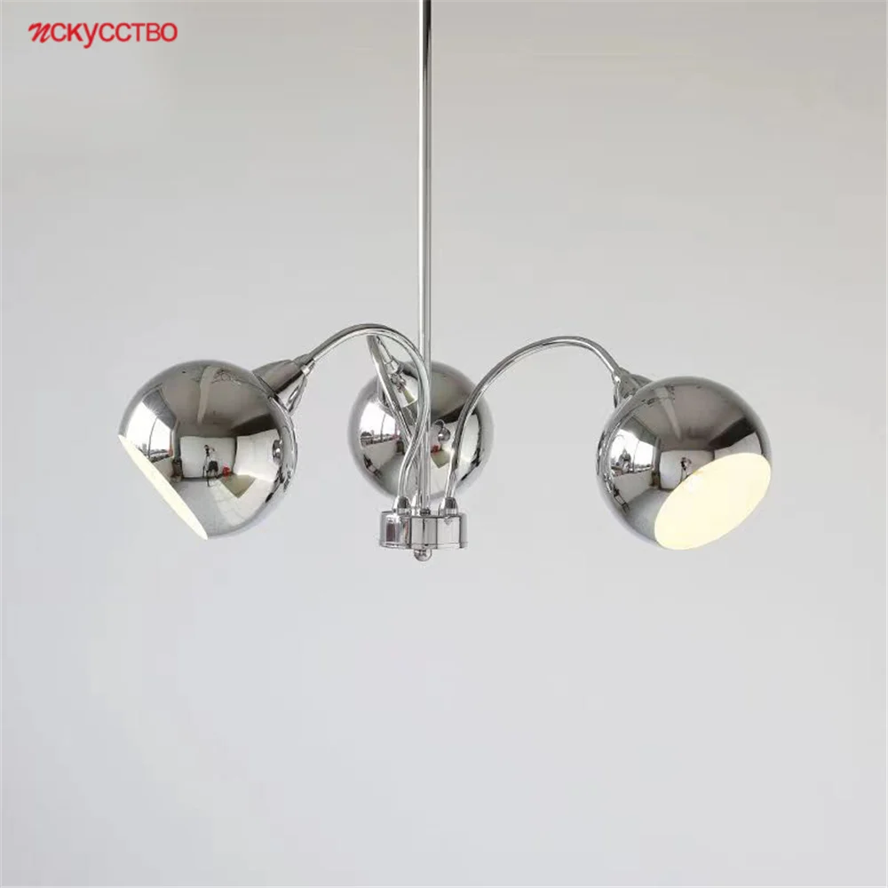 

Medieval Style Chrome Color Metal Led Chandeliers For Living Room Hotel Restaurant Loft Decor Fashion Ceiling Lighting Fixtures