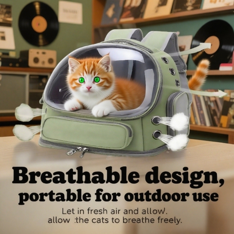 2025 Transparent Pet Carrier Backpack for Cats and Small Dogs Breathable Outdoor Pet Shoulder Bag Travel Accessory Pet Supplies