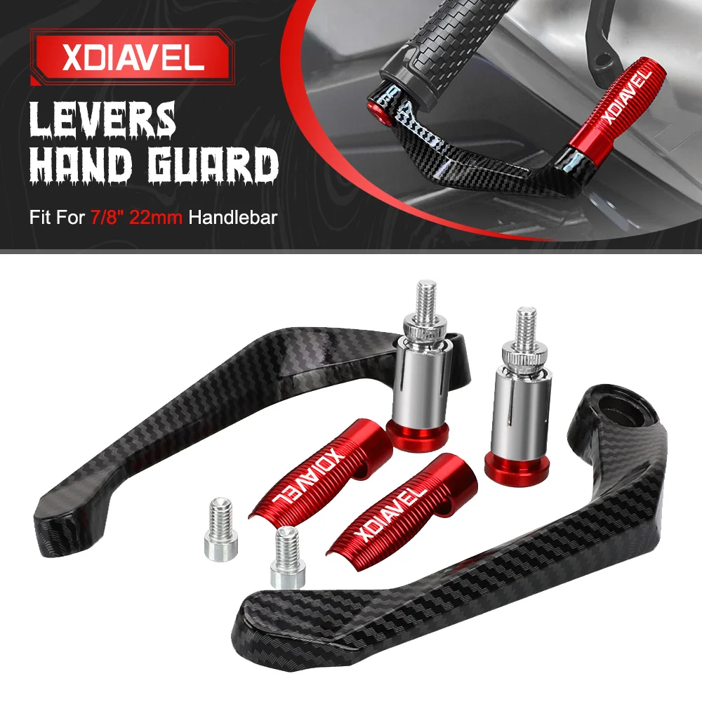 

For Ducati Diavel Carbon XDiavel ALL YEARS Motorcycle 7/8" 22MM CNC Handlebar Grip Handguard Brake Clutch Levers Guard Protector