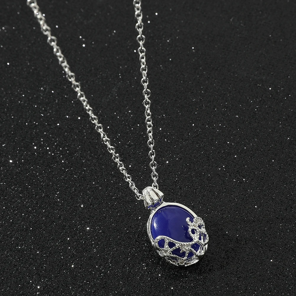 Popular Movie Fashion Necklace Elena Gilbert Vervain Romantic Crystal Pendant Necklace For Women Charm Jewelry Gifts - 4