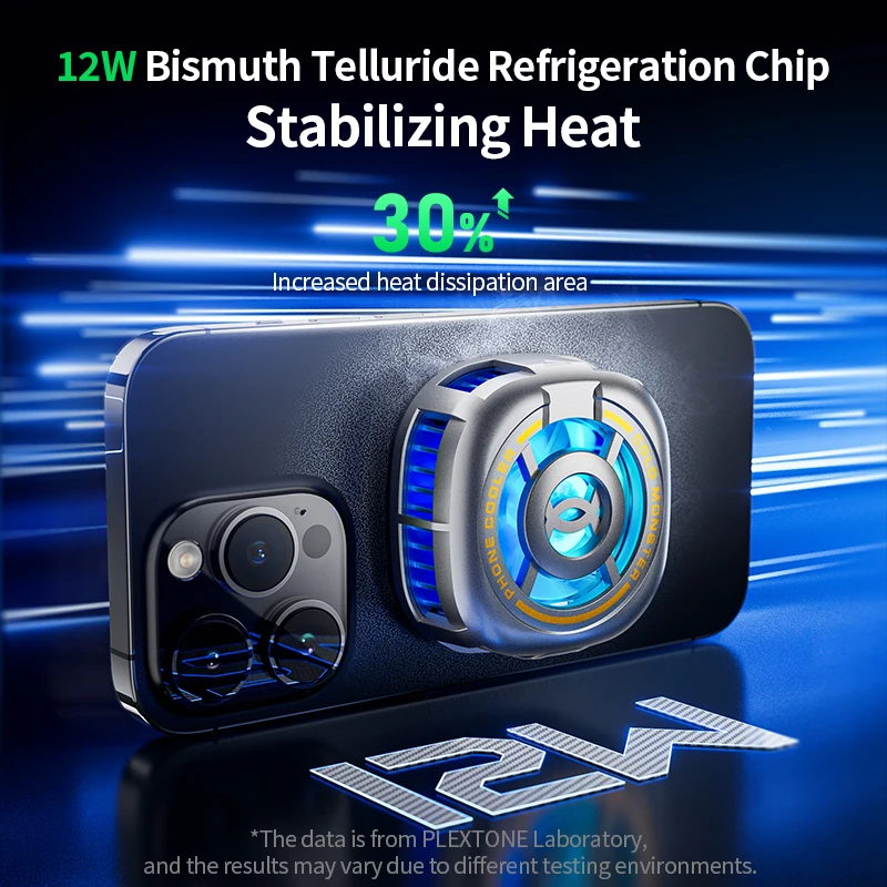 PLEXTONE EX2 ULTRA Magnetic phone heat sink semiconductor cooling device tablet iPad live streaming dedicated mute phone cooler,mobile radiator