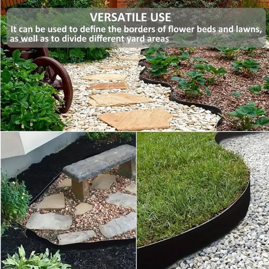 Grass stone divider garden green belt Garden green partition L-shaped divider landscape panel (complimentary 30 nails)