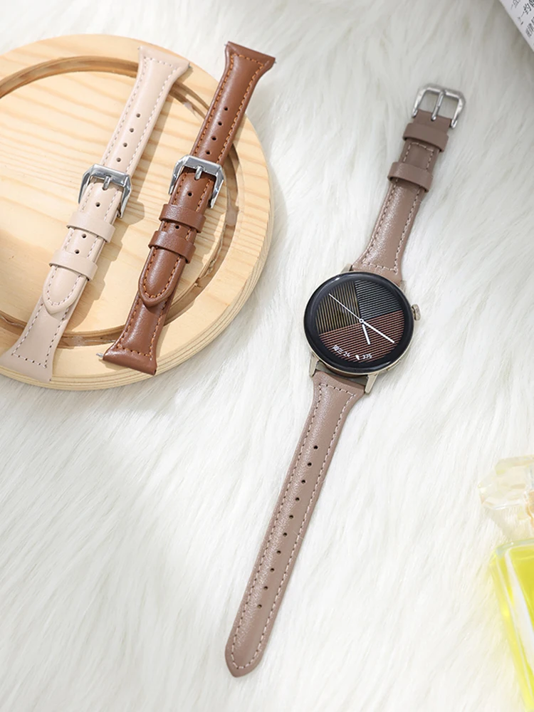 Slim Leather Strap for Smartwatches - 20mm/22mm Sport Bracelet
