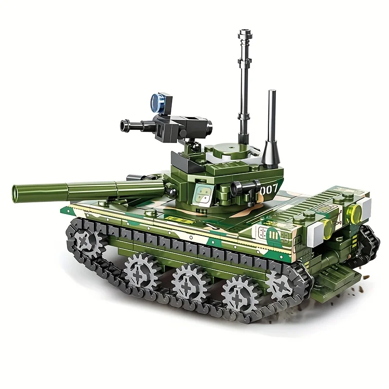 Modern Military Series Toy: Assembled Battle Tank Armored Vehicle