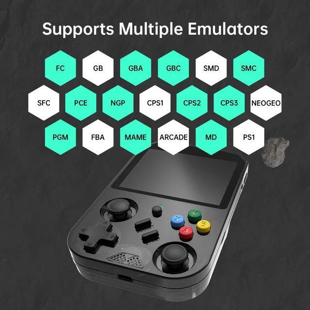 GAMINJA 3.5Inch Screen Portable Handheld Game Console Built in Classic Retro Games Linux System Retro Handheld Game Console 2