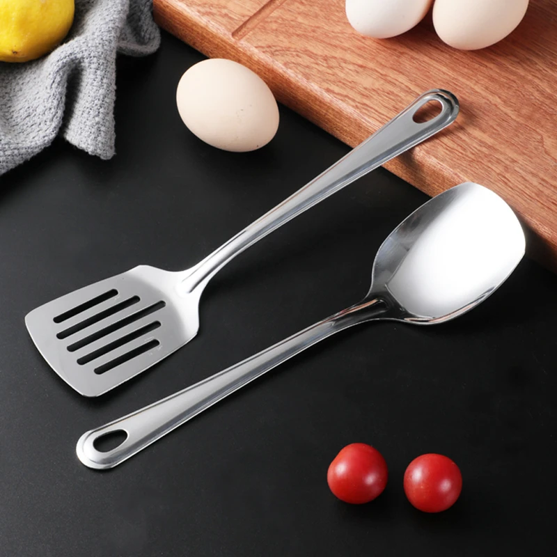 1 Pc Stainless Steel Cutlery Set Serving Shovel Scoop Spoon Colander Meat Fork Home Cookware kitchen gadget sets