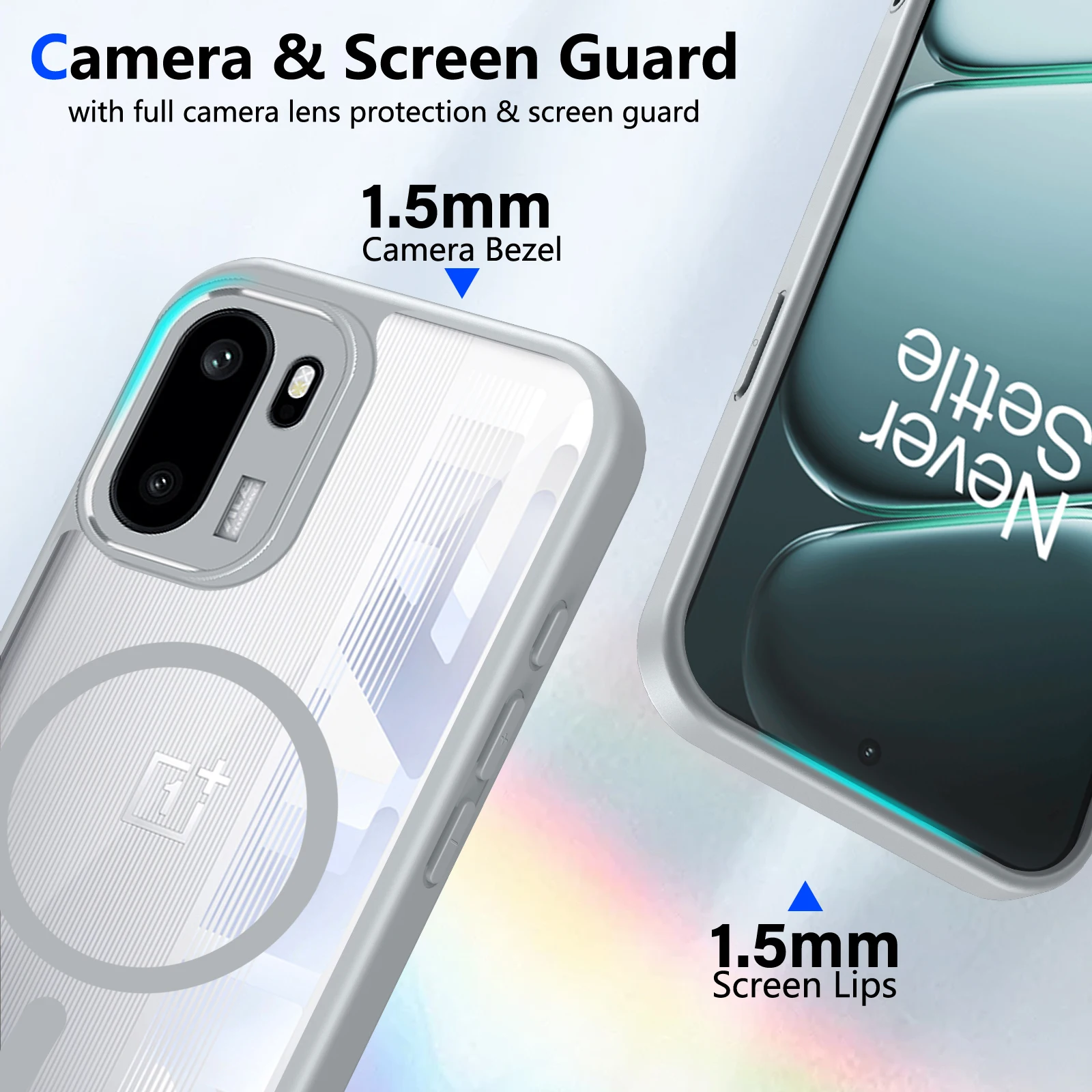 Magnetic Transparent Shockproof Case with Full Protection