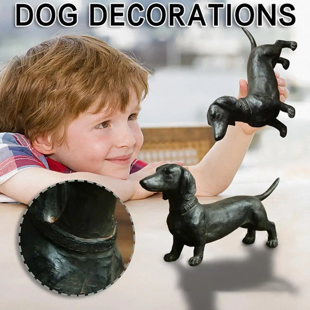 

Фигурка собаки, стабильная основа, вертикальное украшение, привлекательная сувенирная скульптура животного