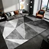 Nordic Black Grey Geometry Carpet for Living Room Home Sofa Area Non-slip Design Rugs Decoration Bedroom Bedside Soft Floor Mat 1