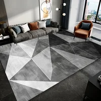 Nordic Black Grey Geometry Carpet for Living Room Home Sofa Area Non-slip Design Rugs Decoration Bedroom Bedside Soft Floor Mat 1