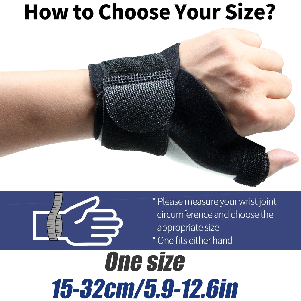 1PCS Thumb Spica Splint Brace for Arthritis, Tendonitis-Adjustable CMC Thumb Support for Left or Right Hand, Men & Women