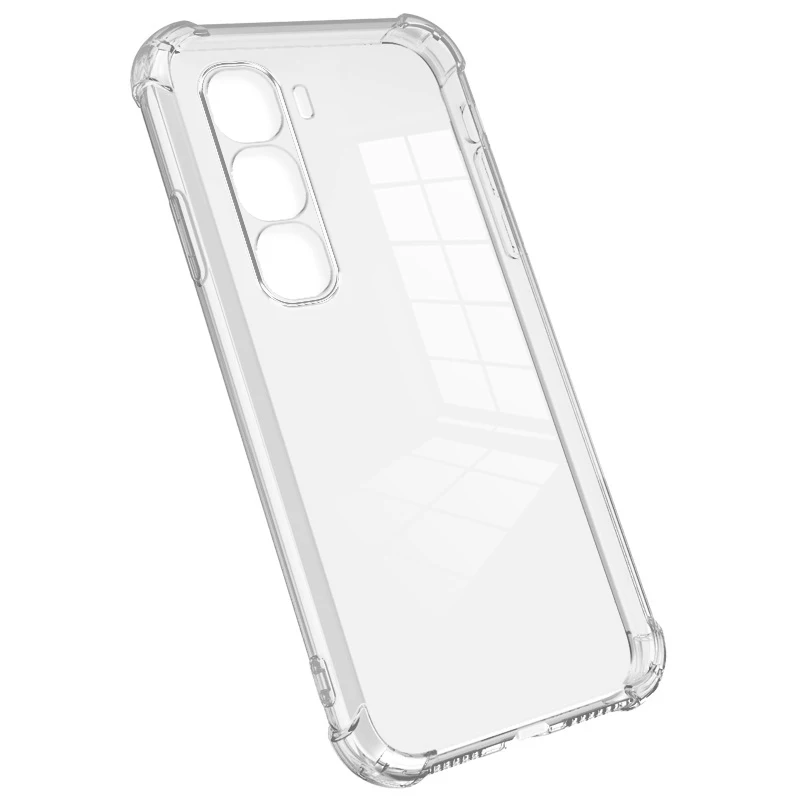 Enhanced Shockproof Transparent Silicone Back Cover Case