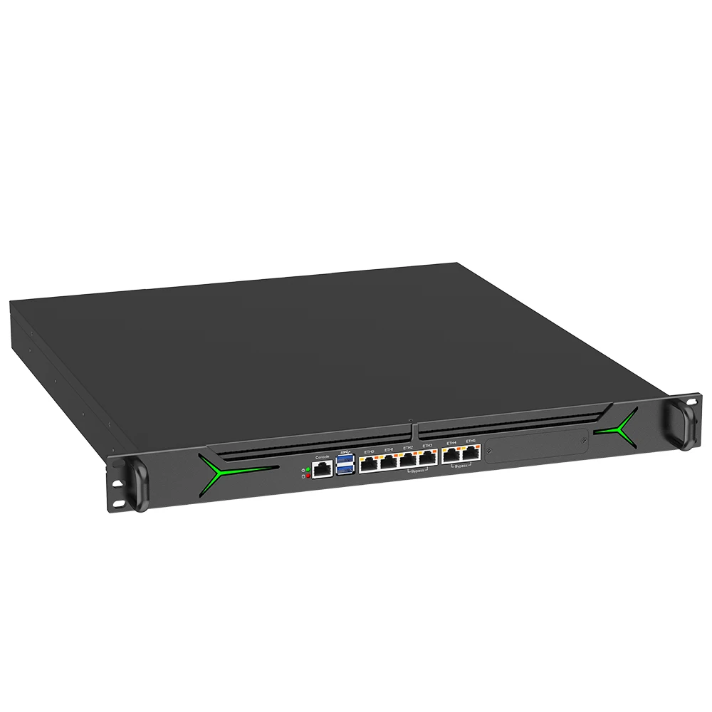 1U 랙 마운트 방화벽 홈 서버 미니 PC 인텔 알더 레이크 I3 I5 I7 12100T 4/2*10G SFP 네트워크 보안 호스트
